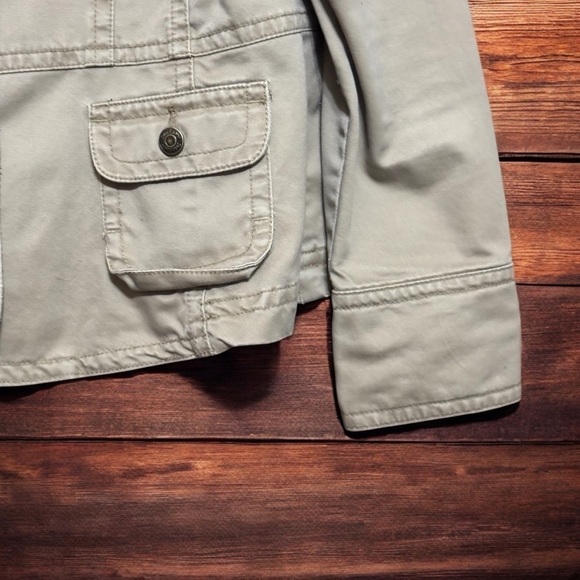 MADISON KHAKI DENIM JACKET SIZE 14 - Picture 4 of 12